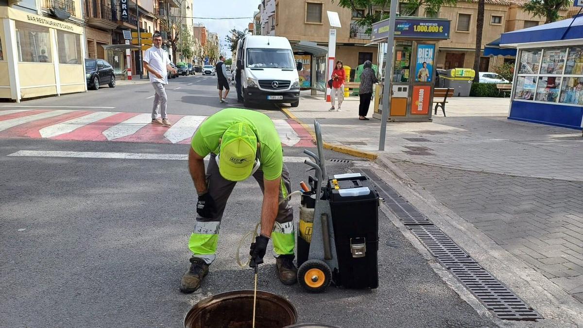 Tratamiento fumigación del centro urbano de la Pobla de Farnals.