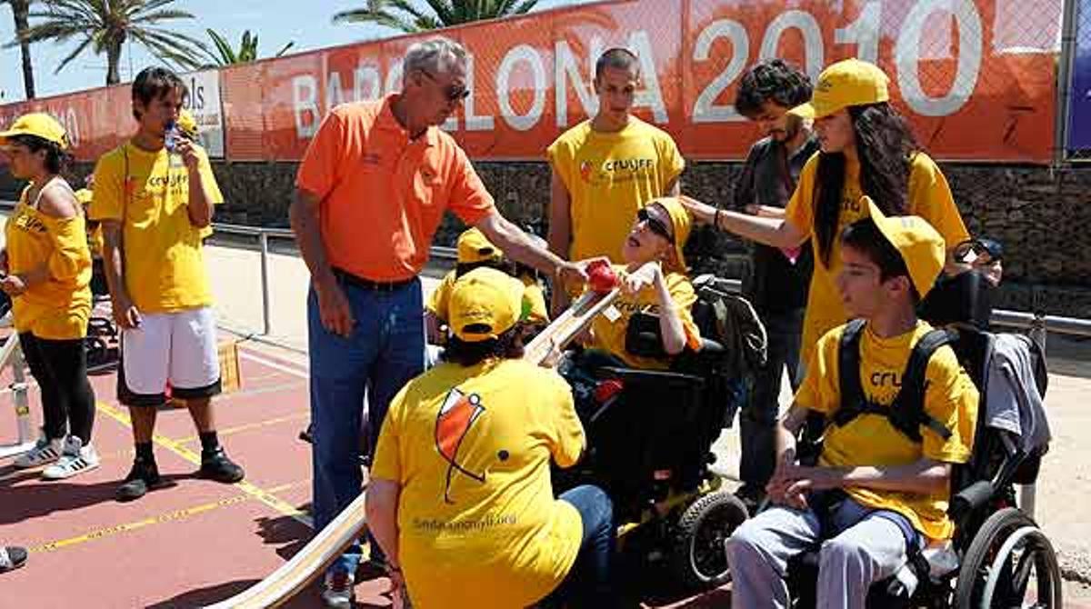 El pabellón de la Mar Bella, en Barcelona, ha acogido la jornada de la Fundación Johan Cruyff.