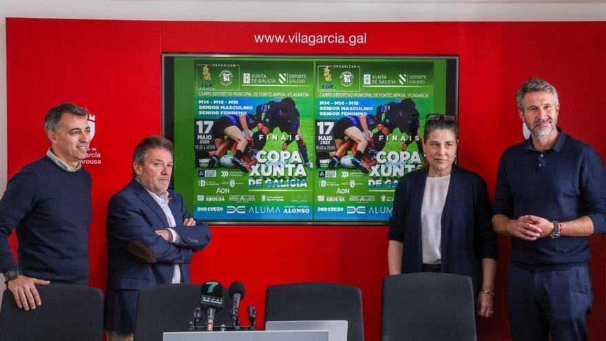 Un momento de la presentación de la Copa Galicia en Ravella.