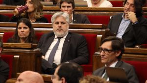 El líder de Junts en el Parlament, Albert Batet, este miércoles.