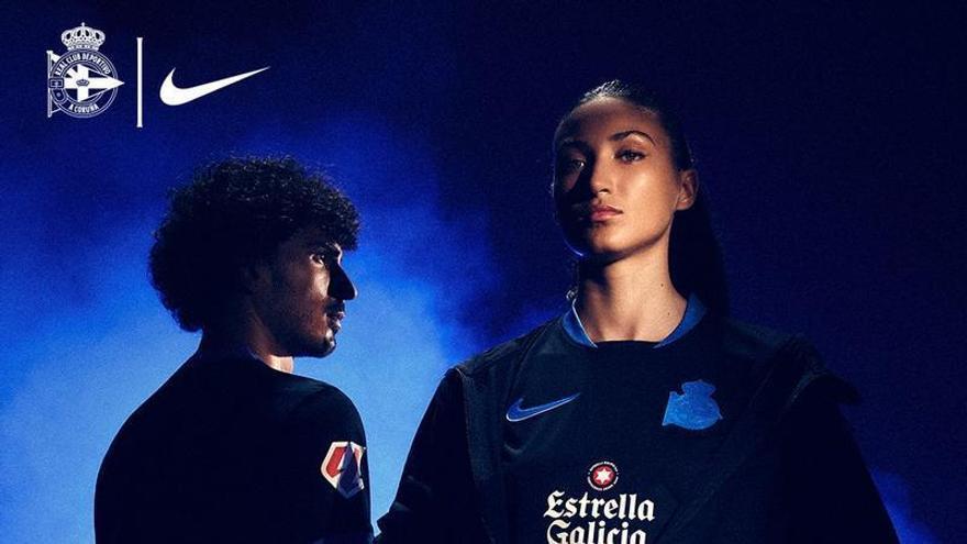 Negro y azul: así es la segunda equipación del Deportivo para la temporada 26/27