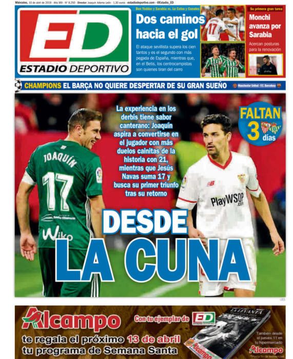 Portada ESTADIO DEPORTIVO miércoles 10 abril 2019