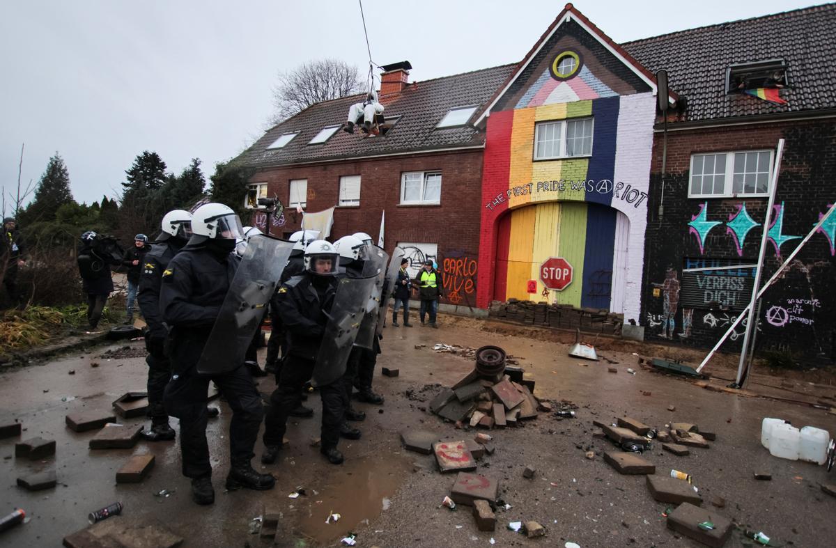 Protesta contra una mina de carbón en Alemania