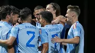 Francés y Azón juegan los 90 minutos en la goleada de España sub-21 en Malta (0-6)