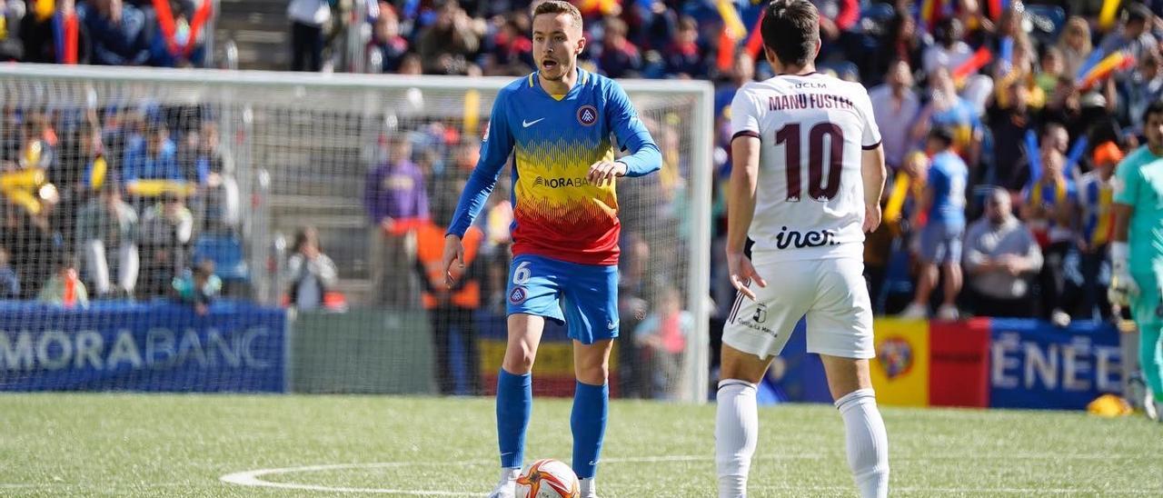 Marc Aguado, durante un partido con el Andorra.