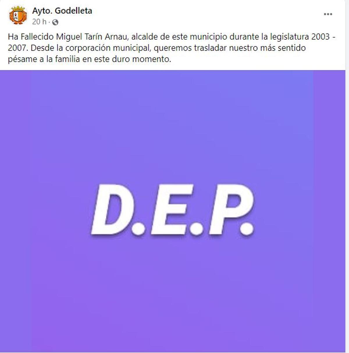 Concolencias del ayuntamiento.