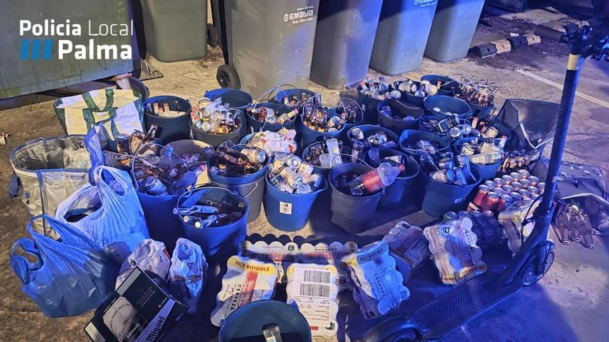  de 1.000 bebidas alcohólicas en dos operativos contra la venta ambulante en la Playa de Palma