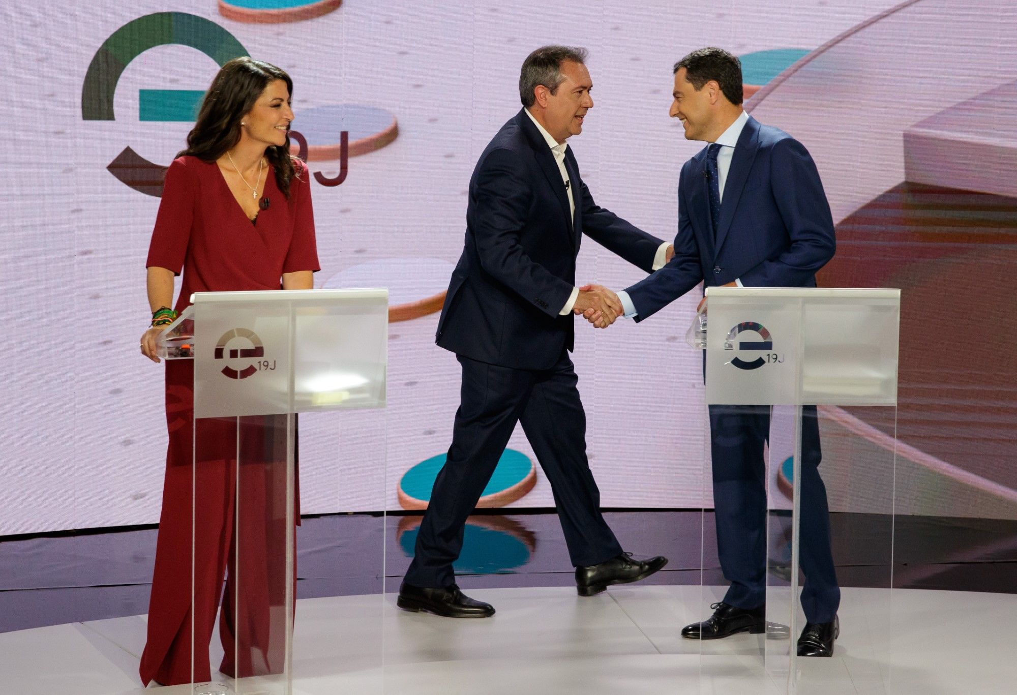 El debate decisivo del 19J en Canal Sur TV, en imágenes