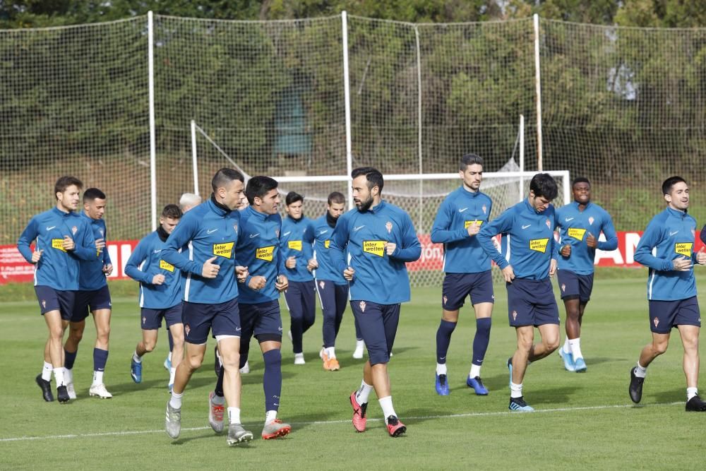 Entrenamiento del Sporting en Mareo.