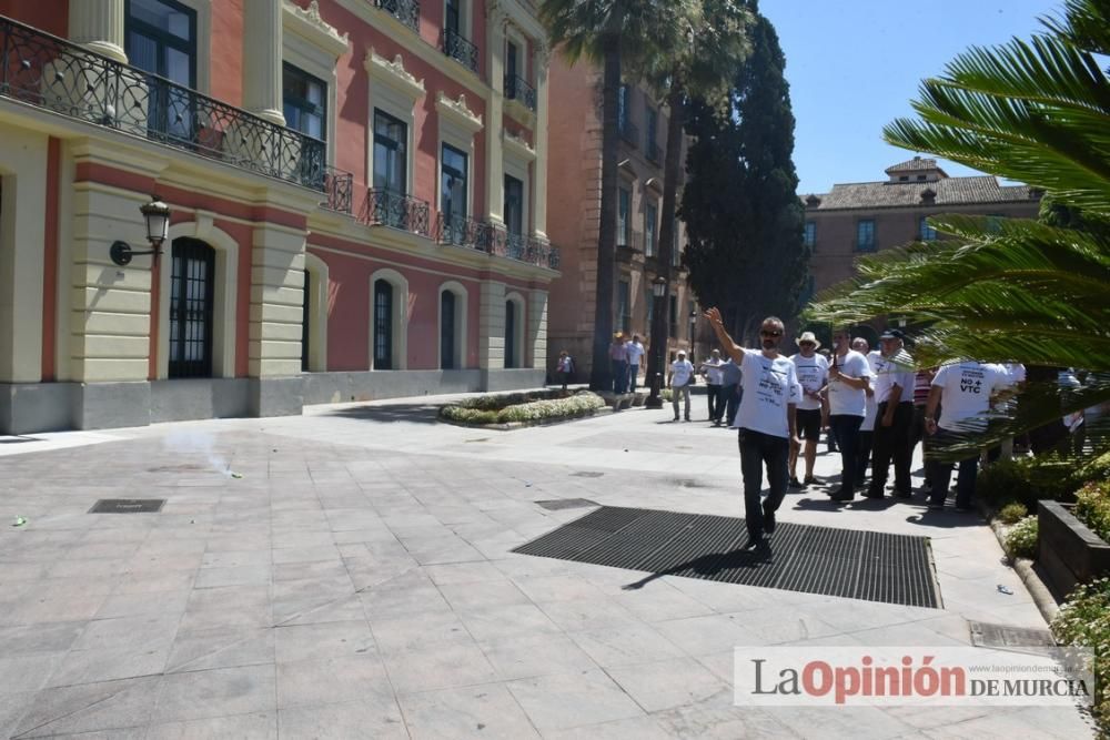 Protesta de taxis en Murcia