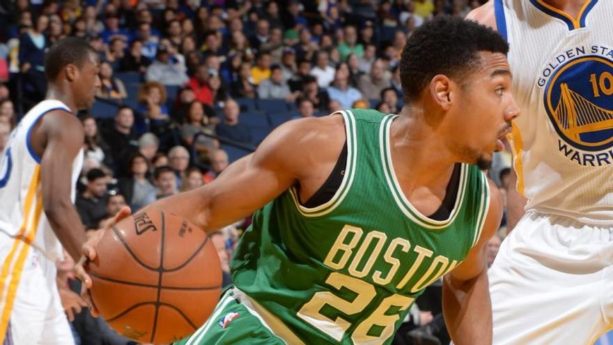 Phil Pressey, base que ha pretendido el Unicaja y que ha descartado finalmente Plaza, en su etapa con Boston Celtics.