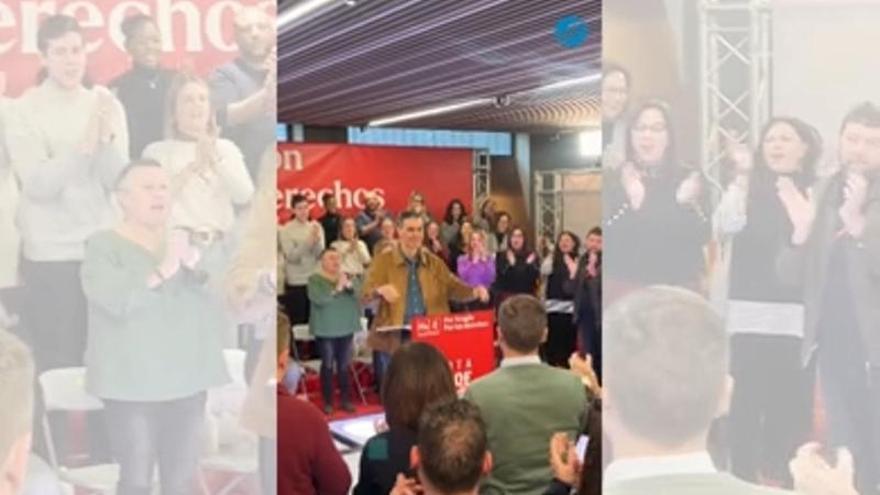 INSULTOS SÁNCHEZ MITIN PSOE | Expulsan a una mujer de un mitin del PSOE en Teruel por insultos a Pedro Sánchez