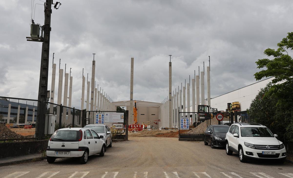 Entrada a las obras.