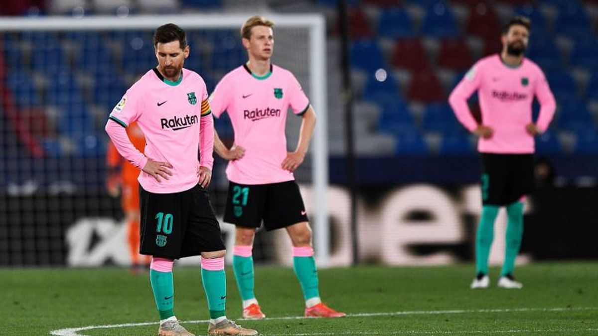 En los últimos momentos contra el Levante, el Barcelona ha quedado al borde de perder LaLiga