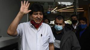 Evo Morales, expresidente de Bolivia, a su salida de Argentina.