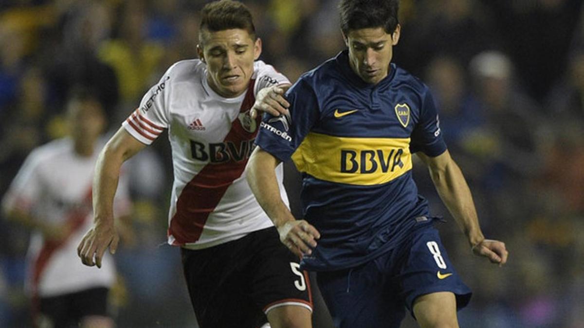 Kranevitter, en el útimo clásico ante Boca Jniors