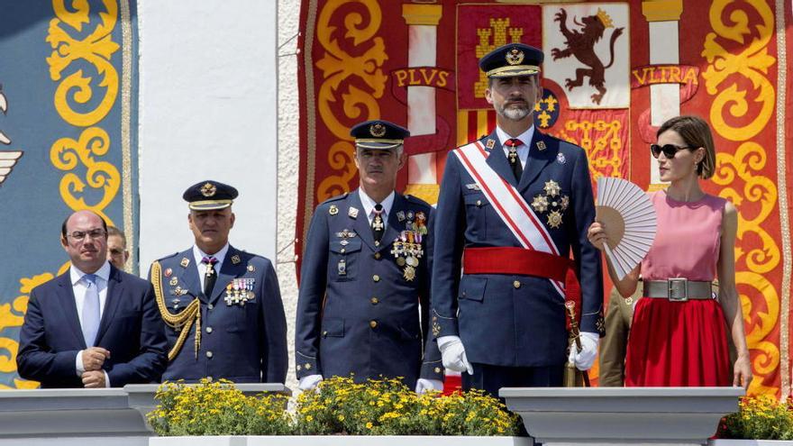 Los Reyes durante su visita a San Javier