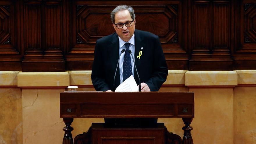 Quim Torra se dirige en castellano a Felipe VI: "Majestad, así no"