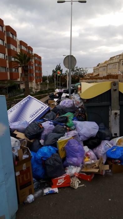 Huelga del servicio de recogida de basuras en Telde