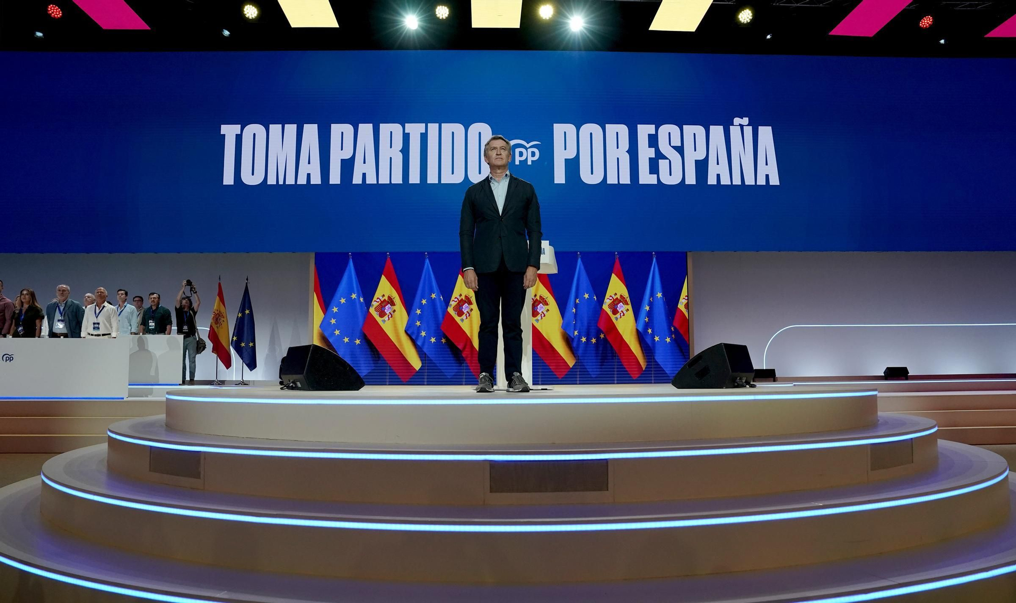 Aznar, Feijóo, Ayuso y Rajoy, en el cierre del Congreso Nacional del PP.