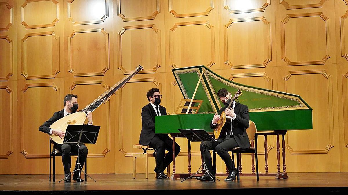 “Forma Antiqva”, ayer, durante el concierto en el teatro Filarmónica. | F. A.