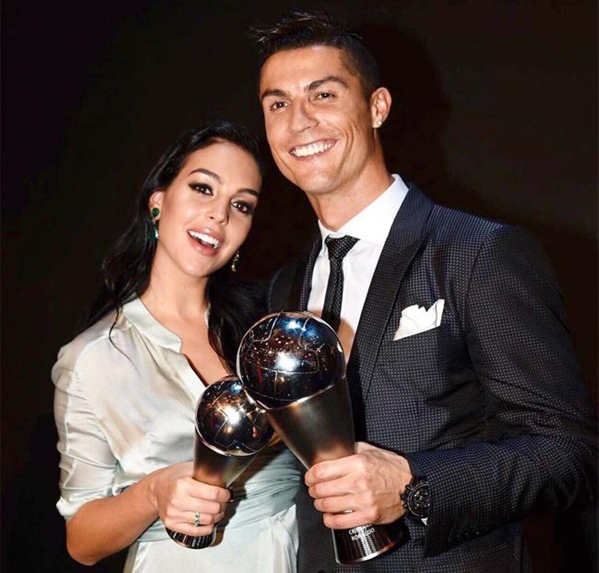 Georgina Rodríguez y Cristiano Ronaldo en la gala The Best FIFA