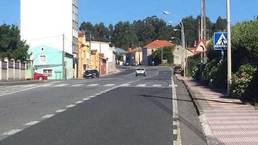 Lugar donde Tráfico interceptó al conductor, en Cortiñán.