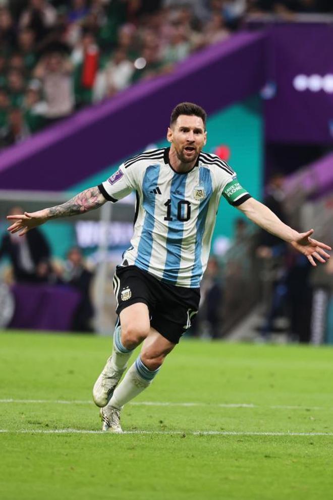 El gol de Messi ante México en el Mundial y la celebración de Argentina