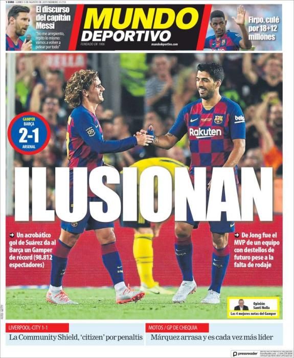 Lukaku, Pogba y Lo Celso en las portadas deportivas