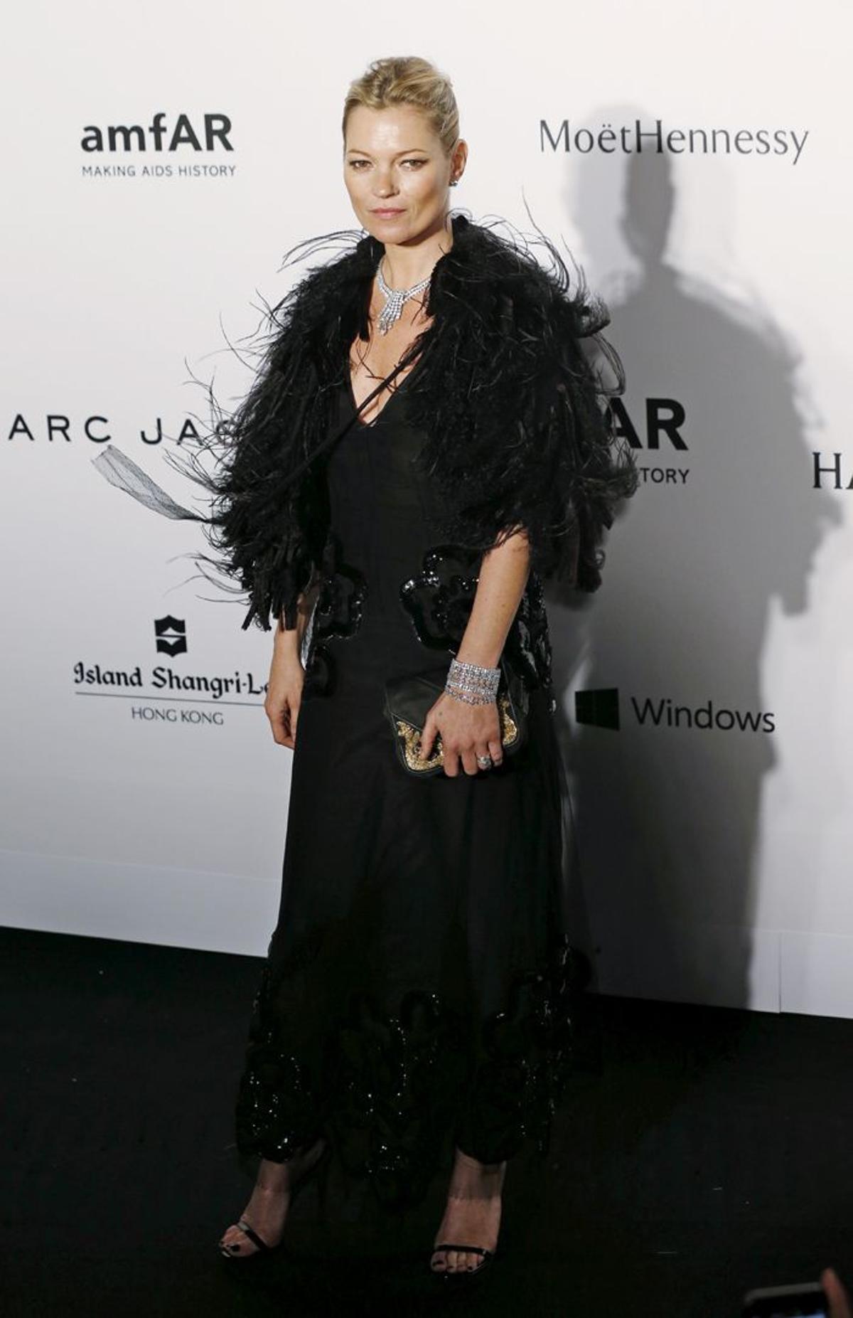 Kate Moss en la gala amfAR en Hong Kong