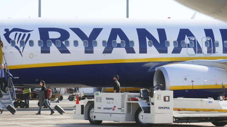 Un avión de Ryanair.