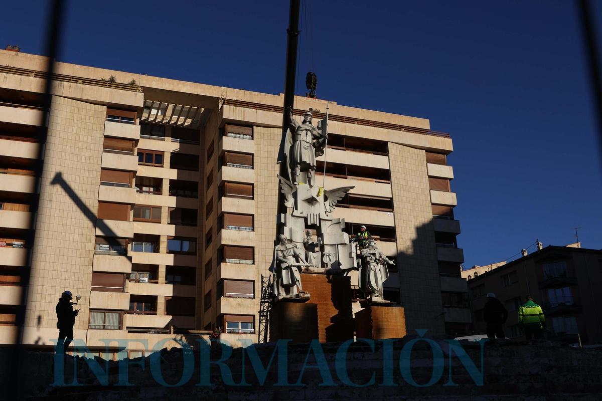 Retiran la imagen de San Jorge de la Rosaleda de Alcoy