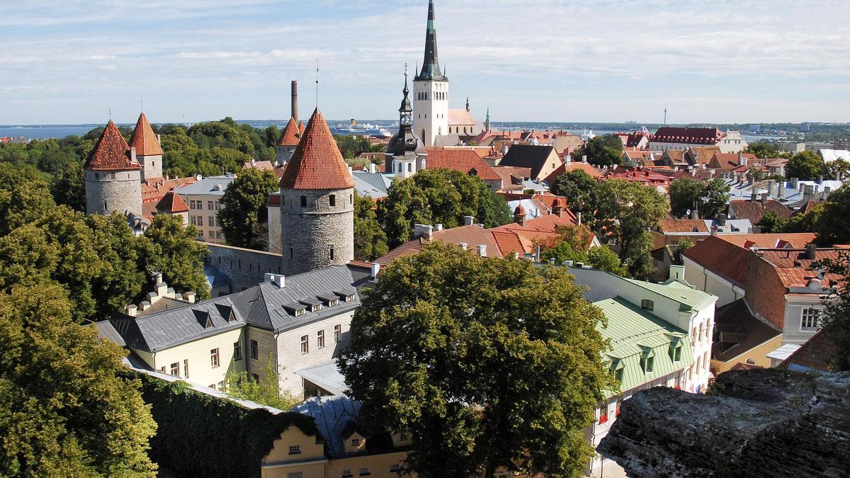 Vista de Tallin, capital de Estonia
