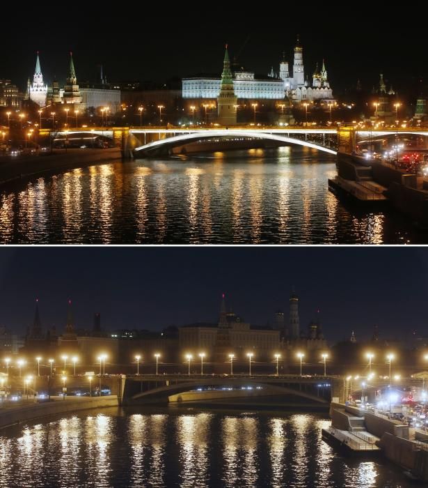 Earth Hour in Moscow