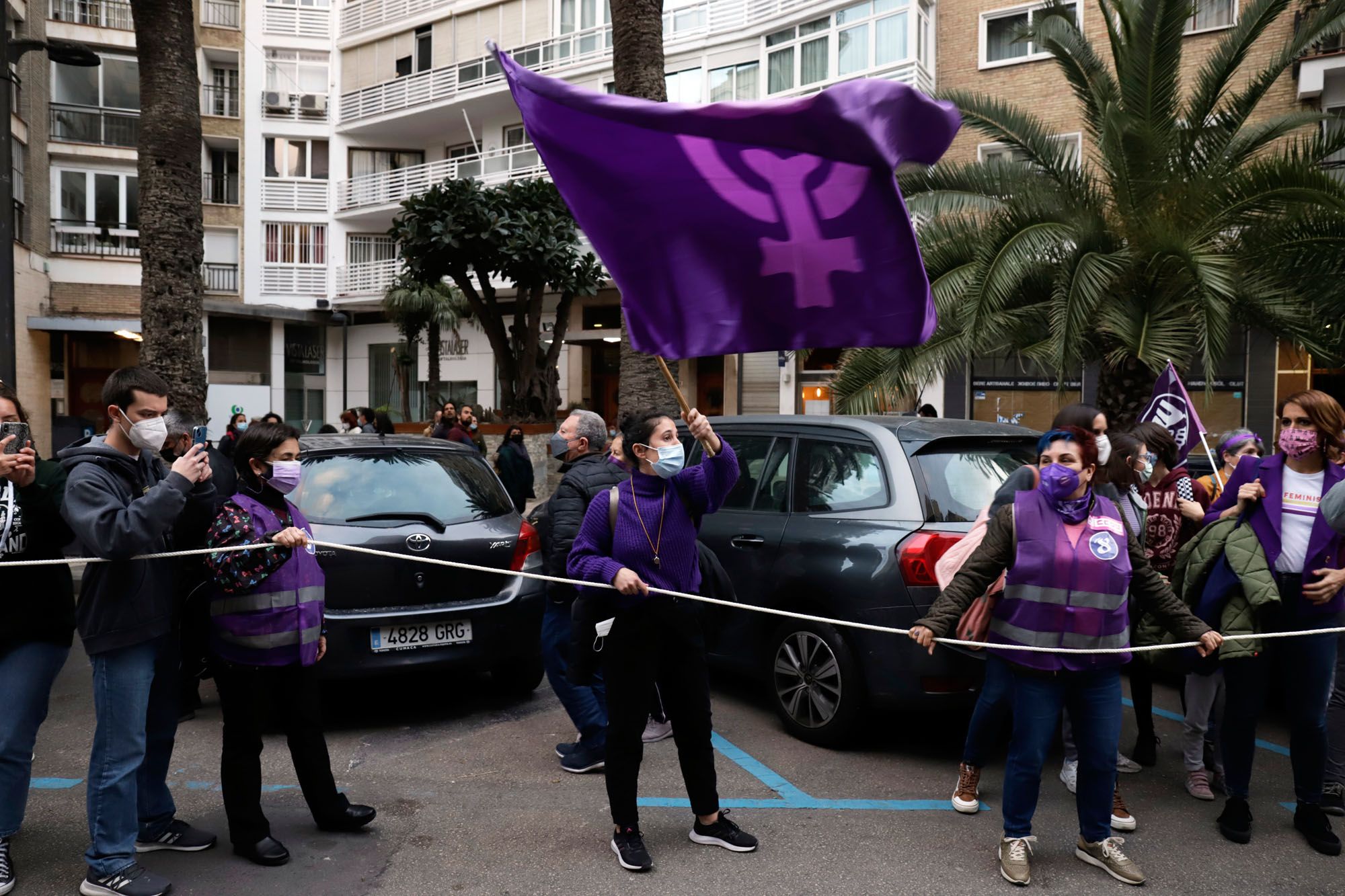 Las imágenes de la marcha multitudinaria por el Día Internacional de la Mujer en Málaga.