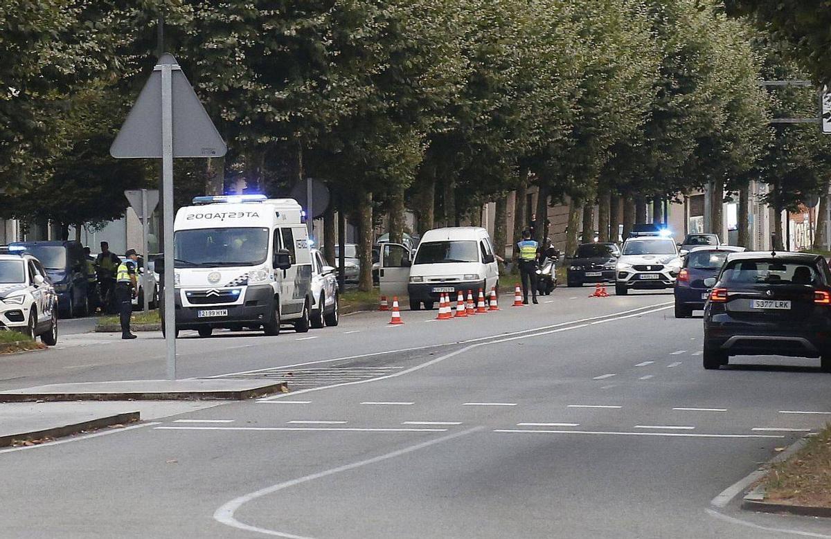 Un control de la Policía Local de Santiago