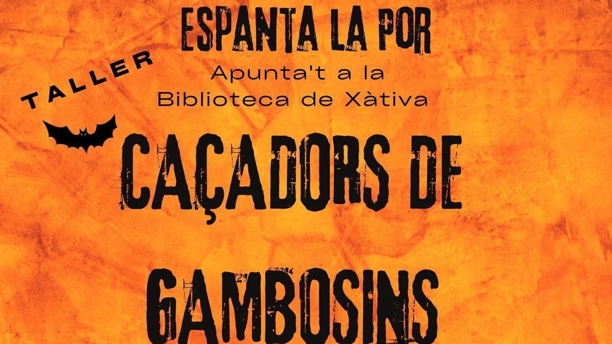 Cartel de uno de los talleres previstos en la Biblioteca de Xàtiva.