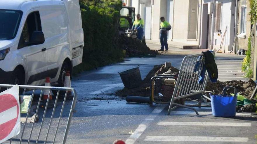 La avería se localizó en el Camino Vello de Darbo. // Gonzalo Núñez