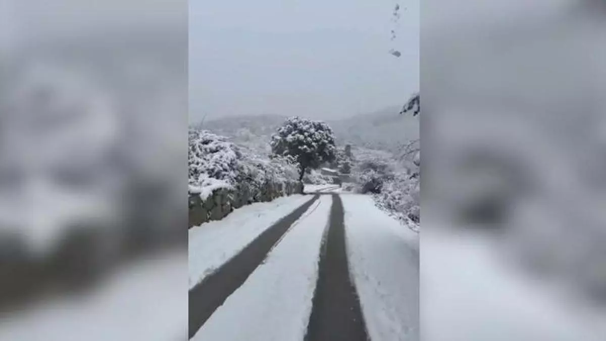 Pedro Sánchez muestra en redes su travesía en bici en medio de las nevadas de este fin de semana