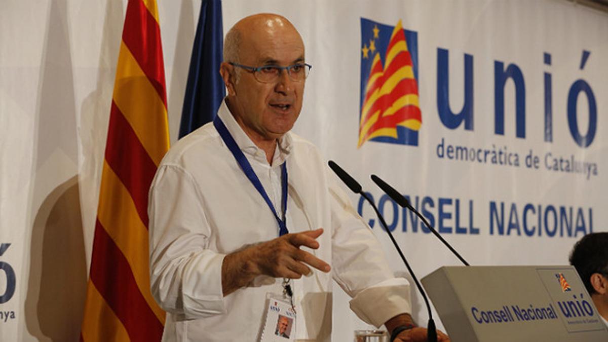 Josep Antoni Duran i Lleida en el Consell Nacional de Unió.