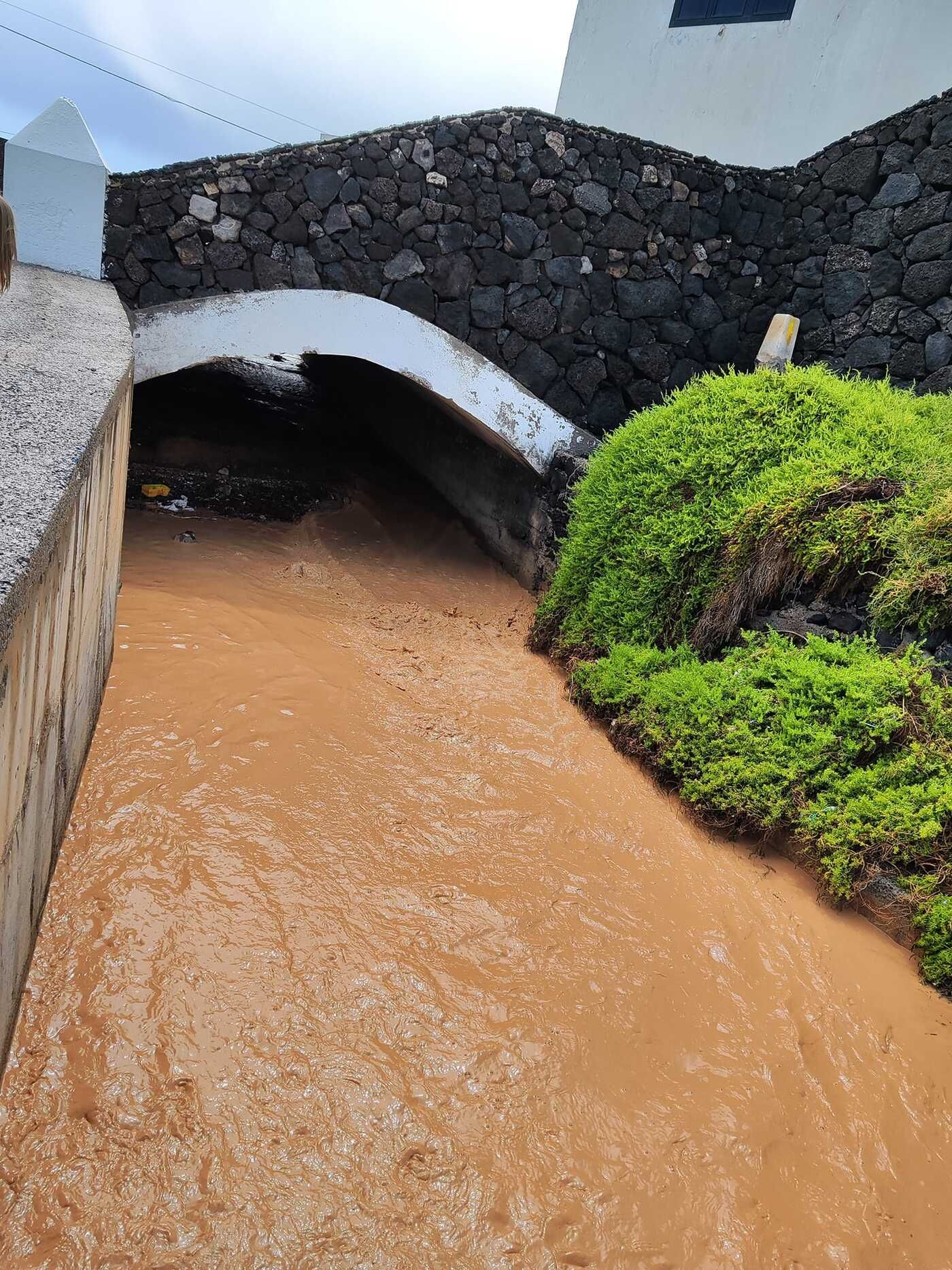 Efecto de la lluvia de la DANA en Órzola (Haría), en el norte de Lanzarote