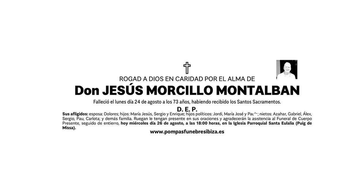 Esquela Jesús Morcillo Montalban