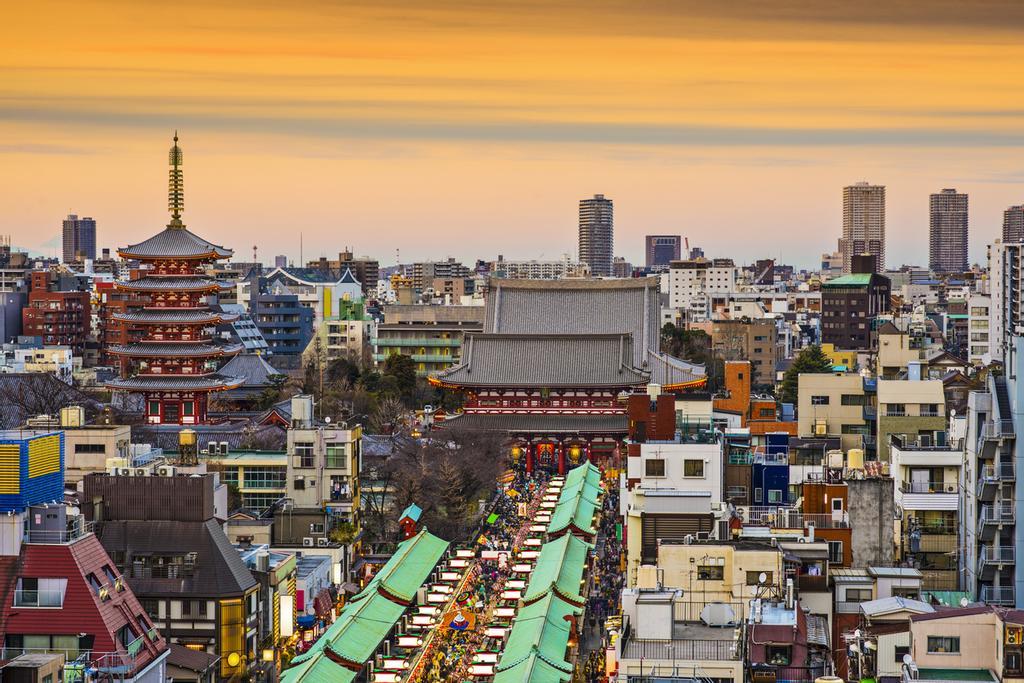 Vista sobre Asakusa en Tokio