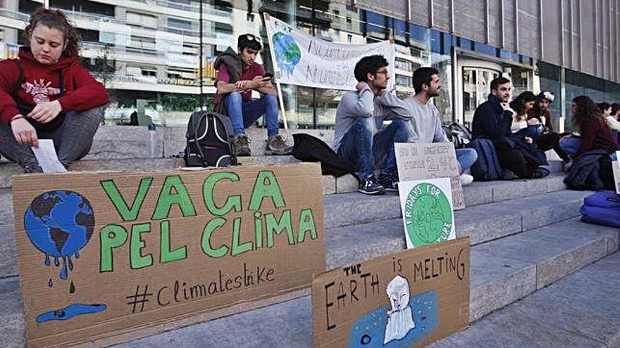 Una protesta pel clima organitzada al març a Girona.