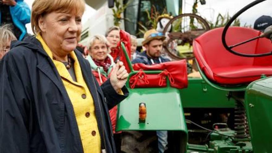La cancellera Angela Merkel, en un acte de campanya.