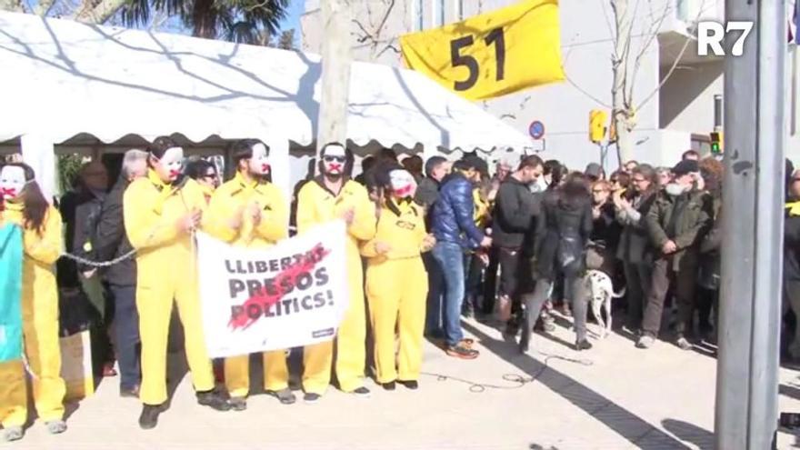 Manifestació de suport als encausats pel tall de l'A-2 el 8-N