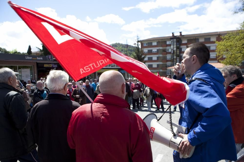 Manifestación organizada por CCOO Nalón para pedir del centro geriátrico de Riaño