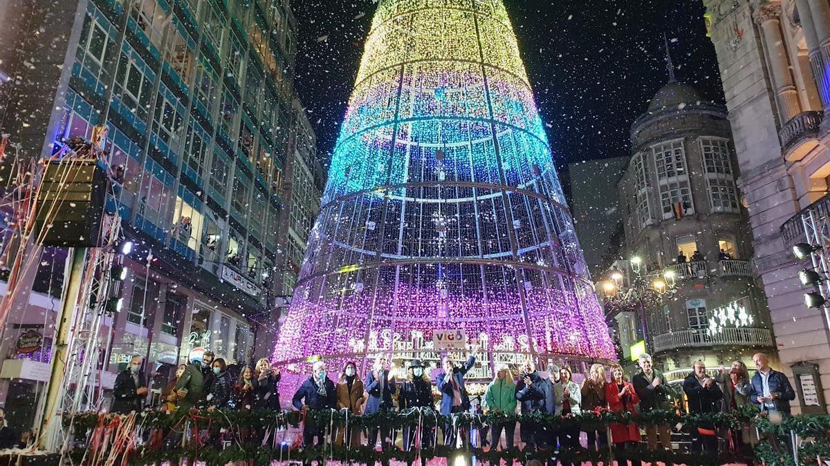 El gran encendido de la Navidad de Vigo, en imágenes