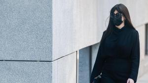 Jéssica Rodríguez, expareja del ministro José Luis Ábalos, llega a la Audiencia Nacional para ser interrogada como imputada por el juez Ismael Moreno por los presuntos delitos de tráfico de influencias y malversación en relación a su contratación amañada en las empresas públicas Ineco y Tragsatec. EFE/ Sergio Perez