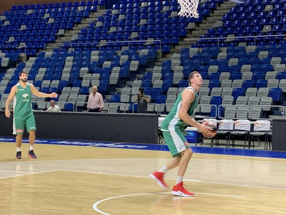 Primer entrenamiento de Rubén Guerrero con el Unicaja